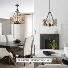 Adjustable Stylish Entryway 4-Light Fixture Chandelier Design 2