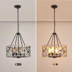 Adjustable Stylish Entryway 4-Light Fixture Chandelier Design 4