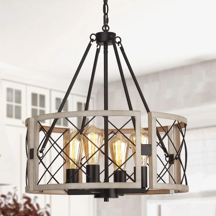 Adjustable Stylish Entryway 4-Light Fixture Chandelier Design