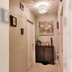 Boho Style Wood Bead Chandelier Ceiling Light hallway