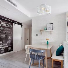 Boho Style Wood Bead Chandelier Ceiling Light kitchen area