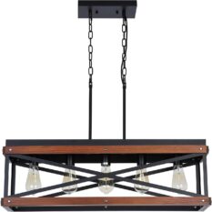 Captivating Rustic Wood Pendant Light Fixture