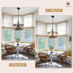 Captivating Wood Farmhouse Chandelier Rustic Design 5