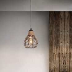 Charming Rustic Light Pendant Woven Design