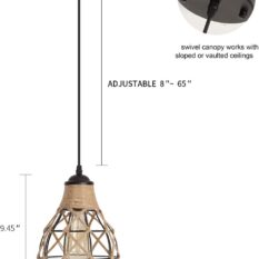 Charming Rustic Light Pendant Woven Design