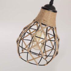 Charming Rustic Light Pendant Woven Design