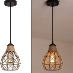 Charming Rustic Light Pendant Woven Design