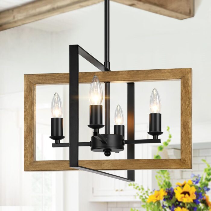 Charming Rustic Wood Pendant Light