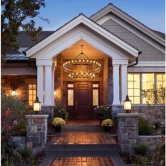 Elegant Black Farmhouse Ceiling Light Fixture