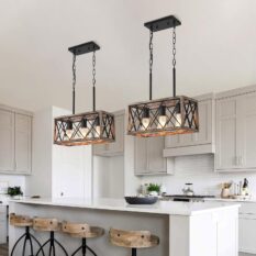 Elegant Rustic Farmhouse Chandelier Wood Design 3