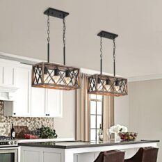 Elegant Rustic Farmhouse Chandelier Wood Design 4