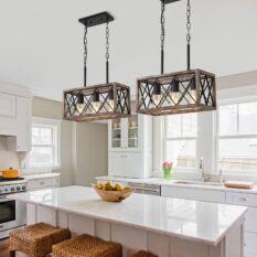 Elegant Rustic Farmhouse Chandelier Wood Design 6