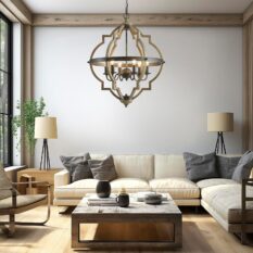 Elegant Rustic Pendant Light Globe Design