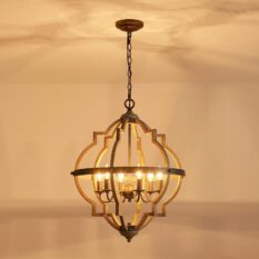 Elegant Rustic Pendant Light Globe Design