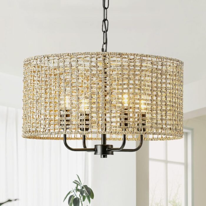 Handcrafted Rattan Chandelier for Natural Interior Vibes