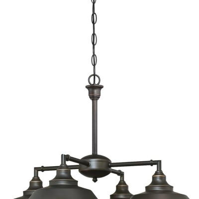 Industrial 4-Light Indoor Iron Hill Chandelier