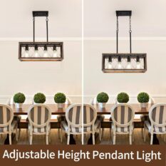 Striking Rustic Farmhouse Lighting Linear Chandelier