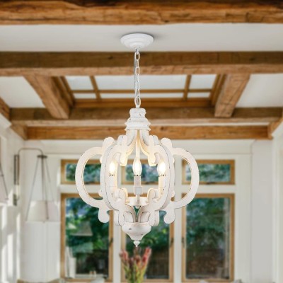 Wooden Light Fixture Farmhouse Ceiling Chandelier Design